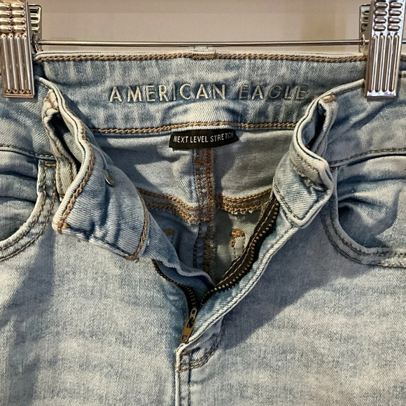 American Eagle Next Level Stretch, High Rise Jeggings. Sz 0. Light wash. - Picture 2 of 6